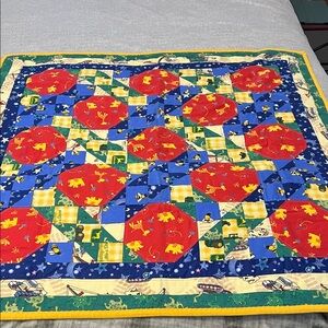 Vibrant Animal and Star Patchwork Quilt